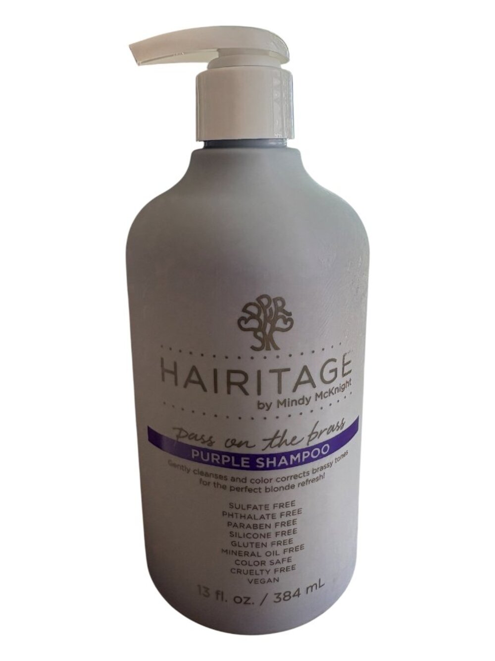 HAIRITAGE by Mindy McKnight Purple Shampoo 13 Ounces NEW (2725-1)